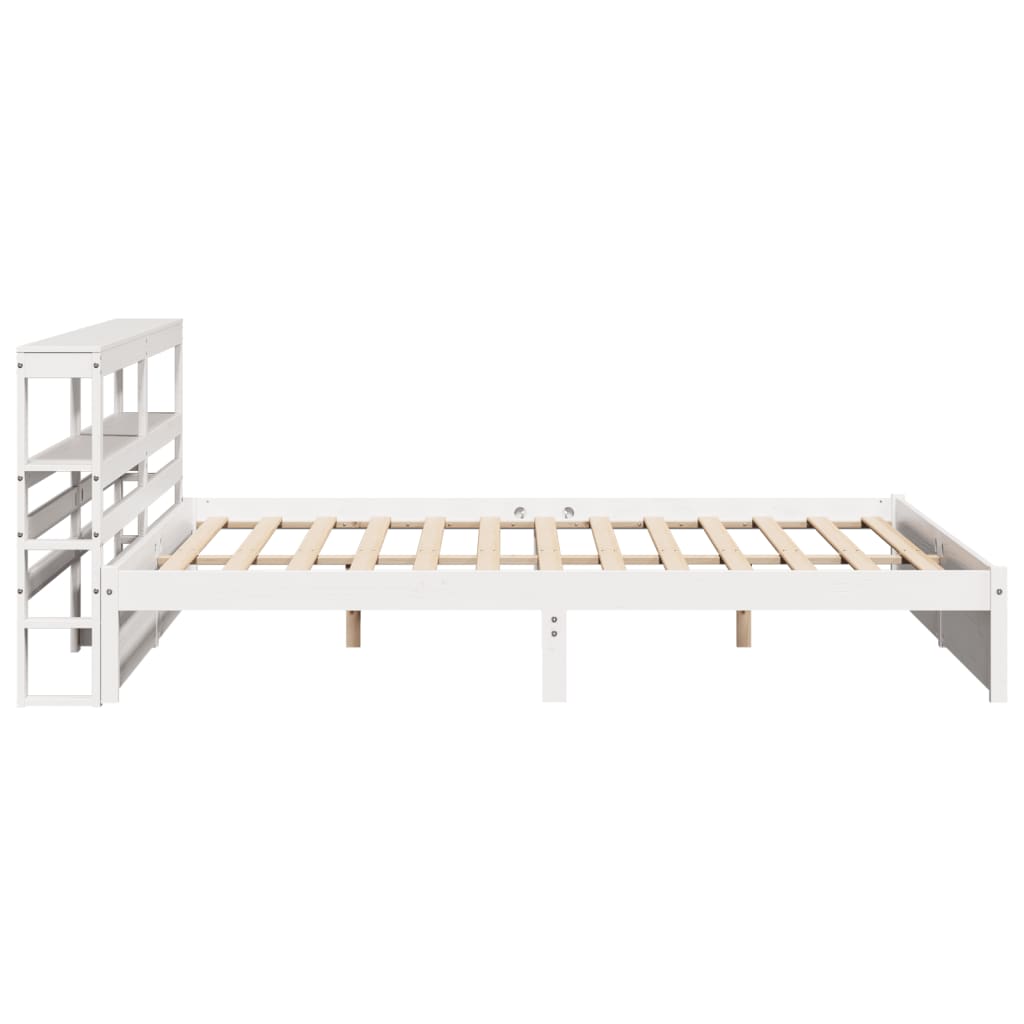 Bed Frame with Headboard without Mattress White 180x200 cm Super King