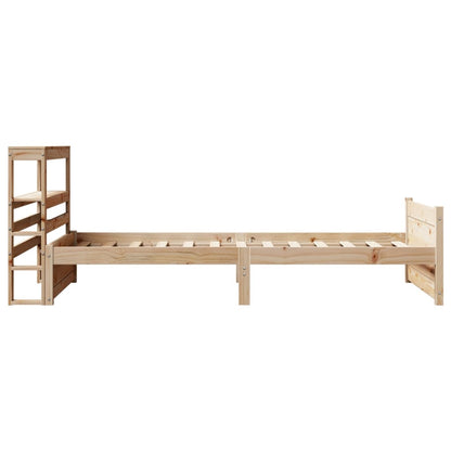 Bed Frame with Headboard without Mattress 75x190 cm Small Single