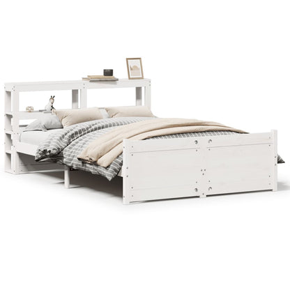 Bed Frame with Headboard without Mattress White 120x200 cm