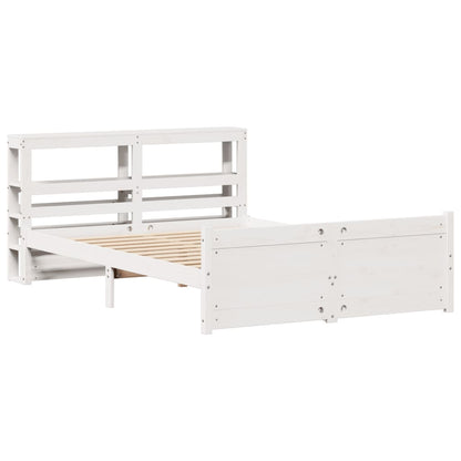 Bed Frame with Headboard without Mattress White 120x200 cm