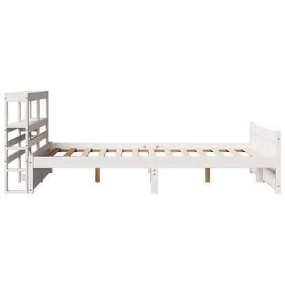 Bed Frame with Headboard without Mattress White 120x200 cm