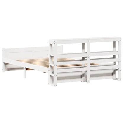 Bed Frame with Headboard without Mattress White 120x200 cm