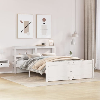 Bed Frame with Headboard without Mattress White 120x200 cm