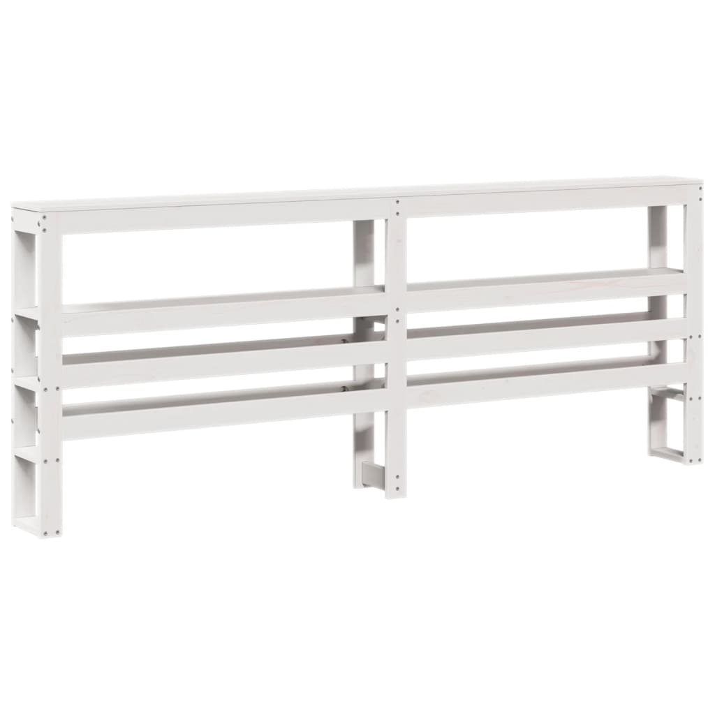 Bed Frame with Headboard without Mattress White 150x200 cm King Size