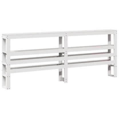 Bed Frame with Headboard without Mattress White 150x200 cm King Size