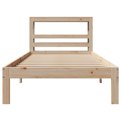 Bed Frame with Headboard without Mattress 100x200 cm