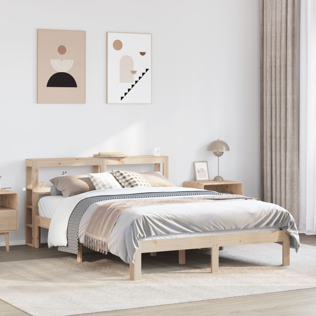 Bed Frame with Headboard without Mattress 150x200 cm King Size