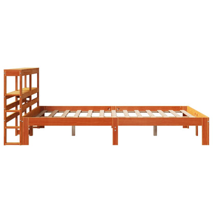 Bed Frame without Mattress Wax Brown 120x190 cm Small Double Solid Wood Pine