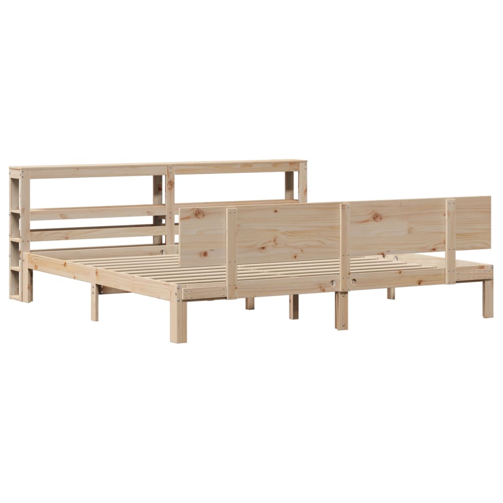 Bed Frame with Headboard without Mattress 200x200 cm