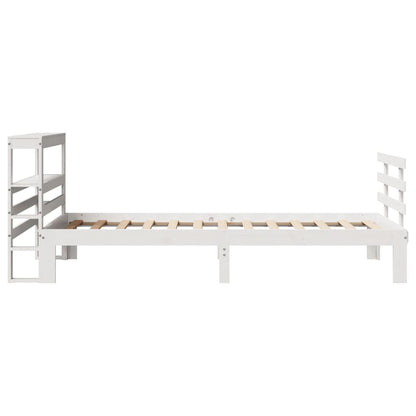 Bed Frame with Headboard without Mattress White 75x190 cm Small Single