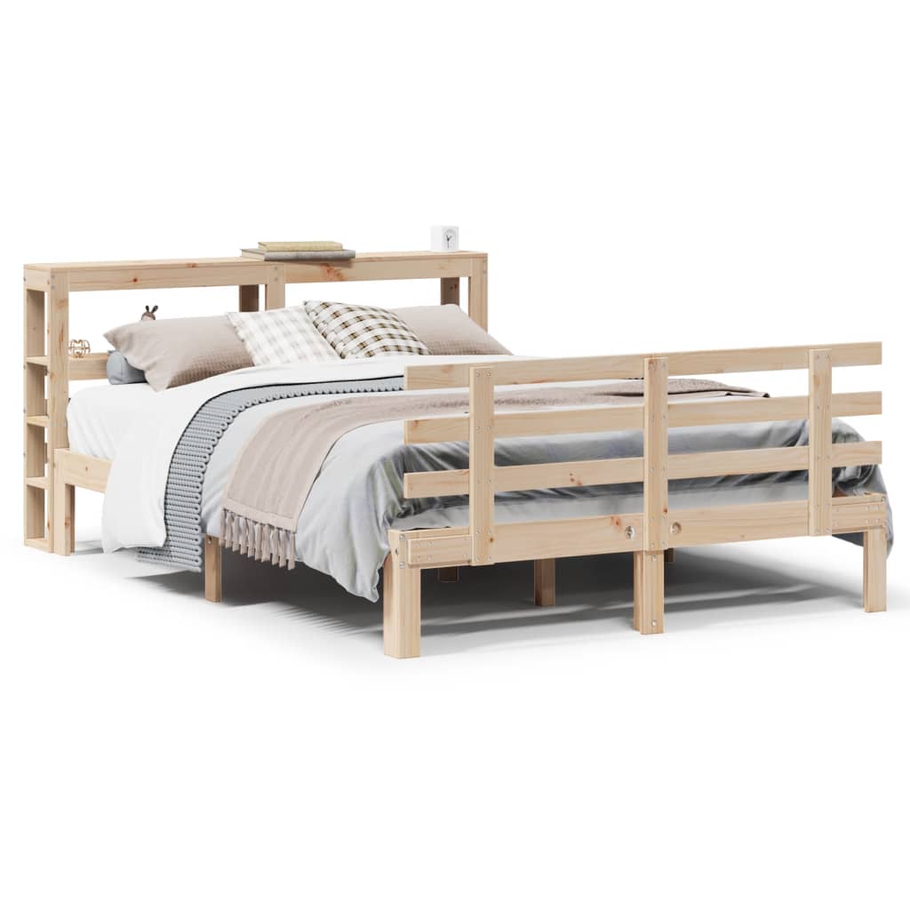 Bed Frame with Headboard without Mattress 135x190 cm Double