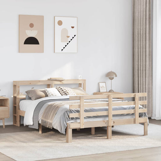 Bed Frame with Headboard without Mattress 135x190 cm Double