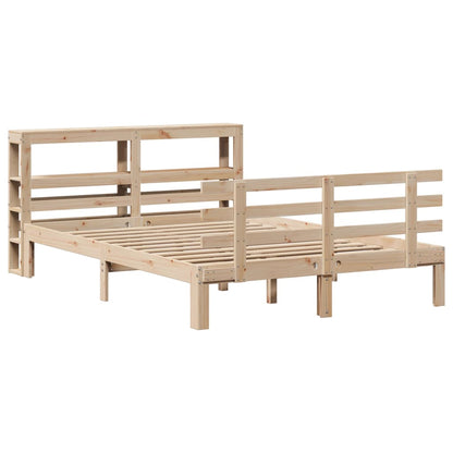 Bed Frame with Headboard without Mattress 140x190 cm