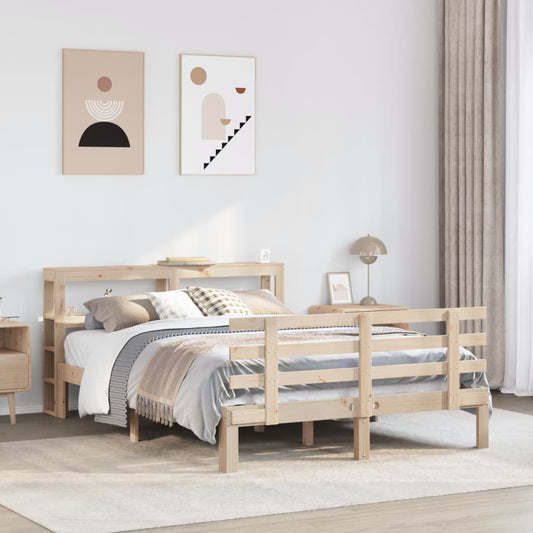 Bed Frame with Headboard without Mattress 140x190 cm