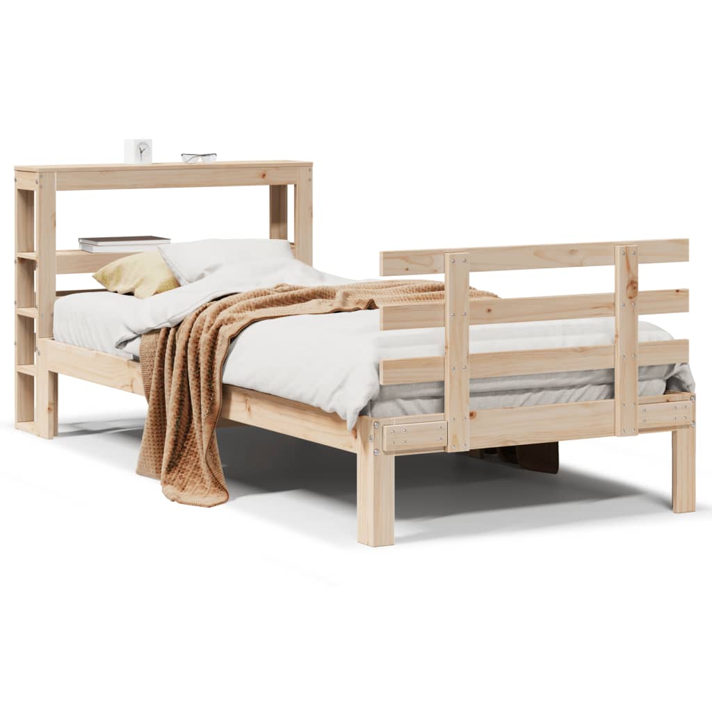 Bed Frame with Headboard without Mattress 100x200 cm