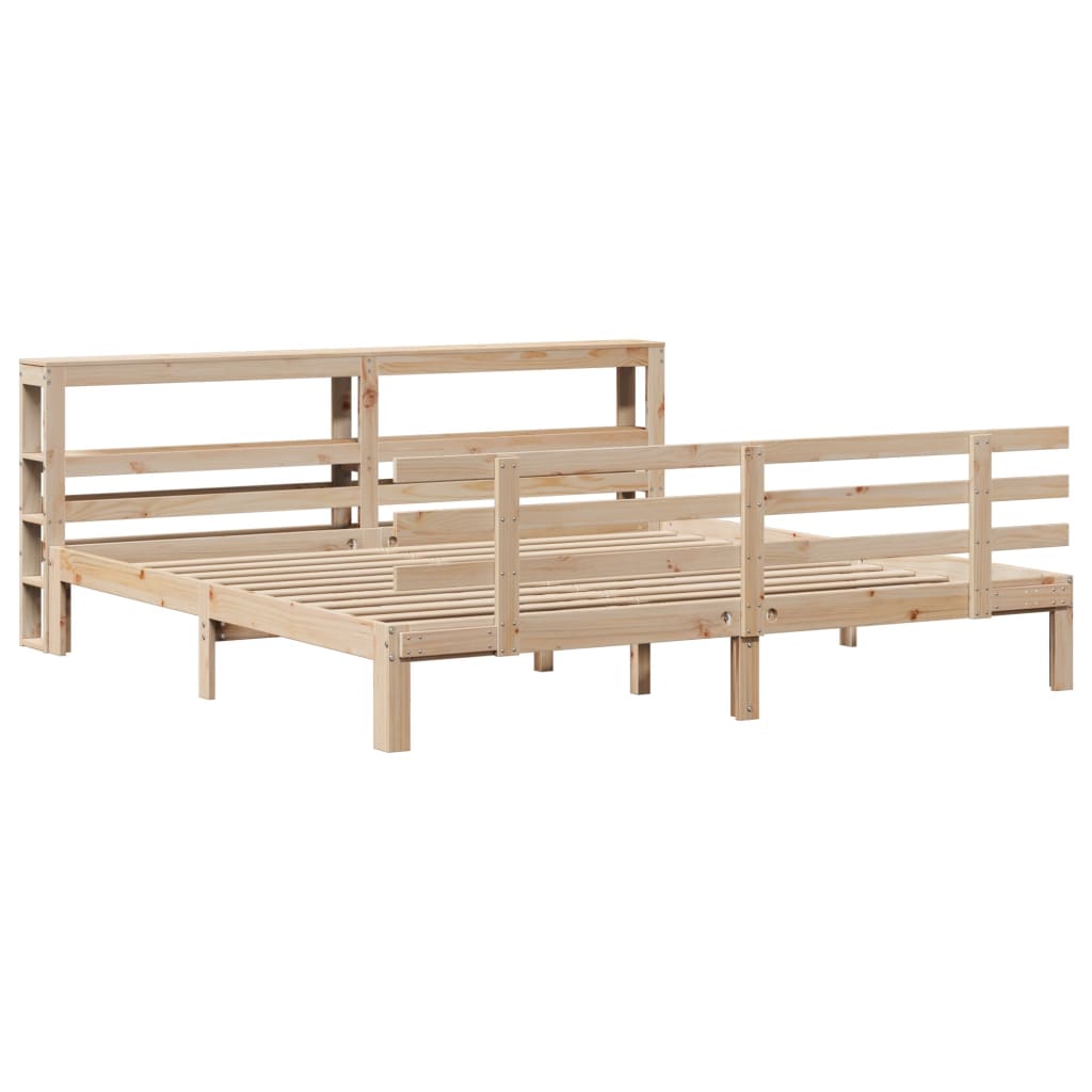 Bed Frame with Headboard without Mattress 180x200 cm Super King