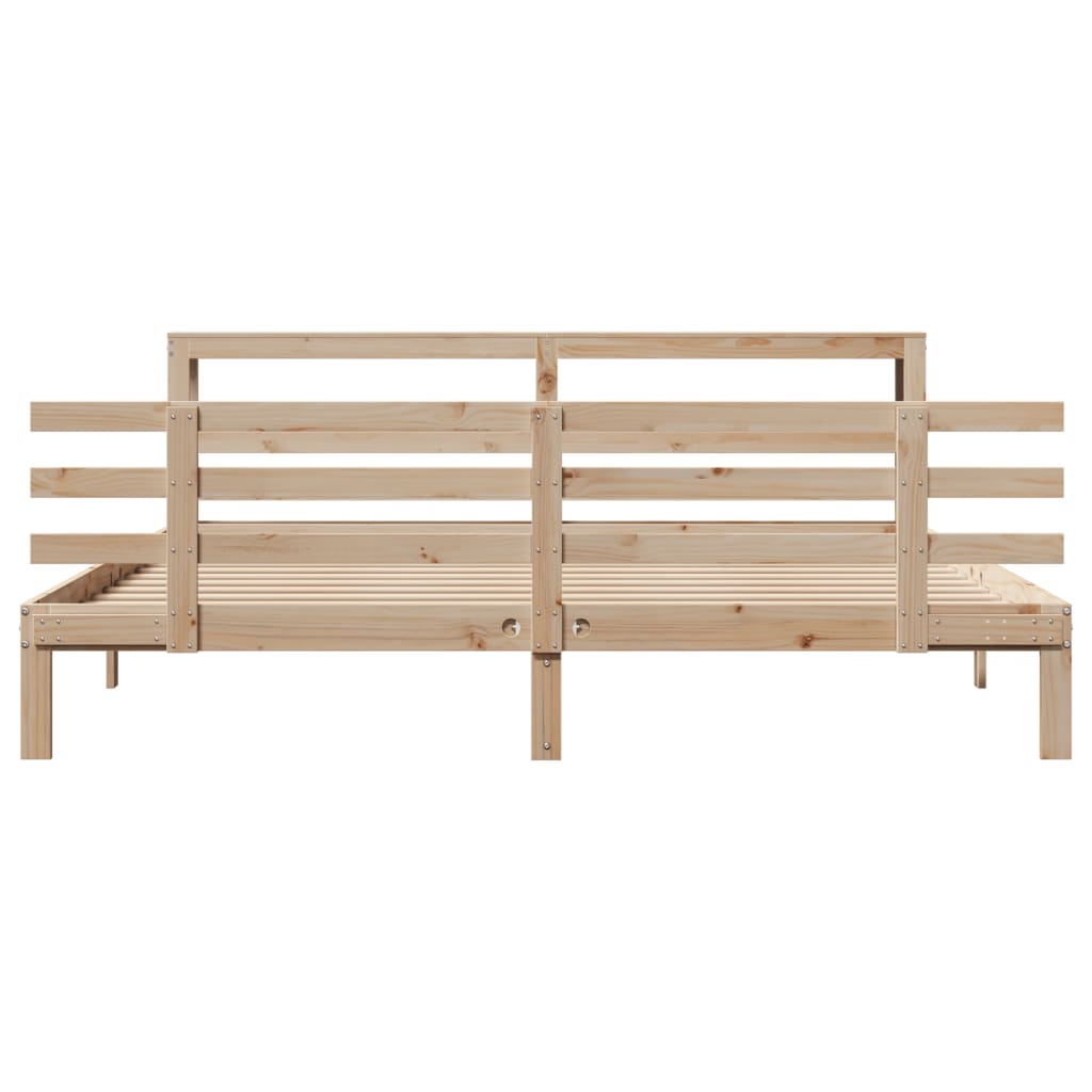 Bed Frame with Headboard without Mattress 180x200 cm Super King