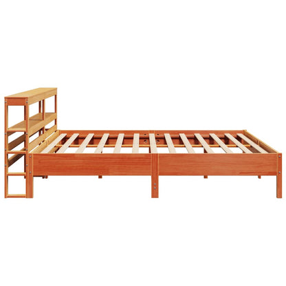 Bed Frame without Mattress Wax Brown 180x200 cm Super King Solid Wood Pine