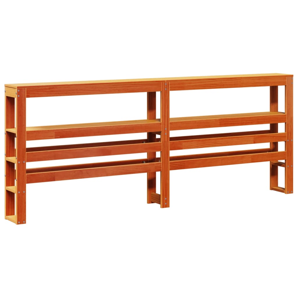 Bed Frame without Mattress Wax Brown 180x200 cm Super King Solid Wood Pine