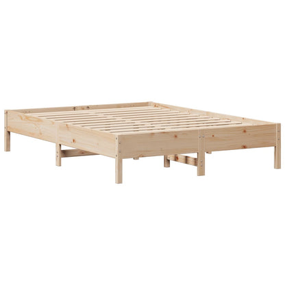 Bed Frame without Mattress 150x200 cm King Size Solid Wood Pine