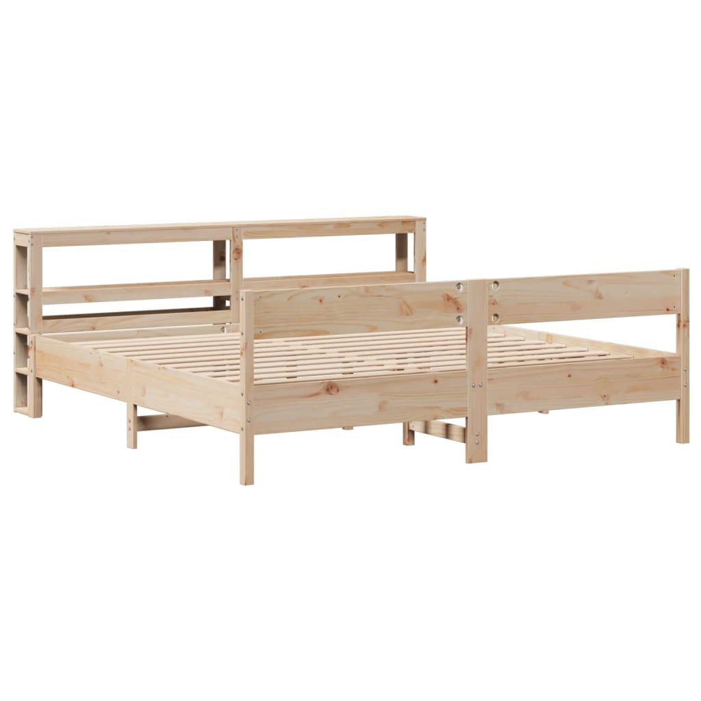 Bed Frame without Mattress 180x200 cm Super King Solid Wood Pine