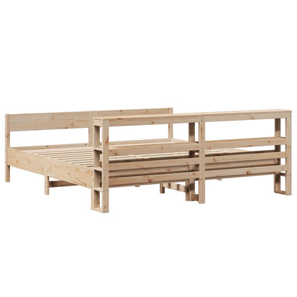 Bed Frame without Mattress 180x200 cm Super King Solid Wood Pine