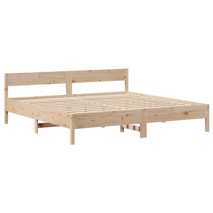 Bed Frame without Mattress 180x200 cm Super King Solid Wood Pine