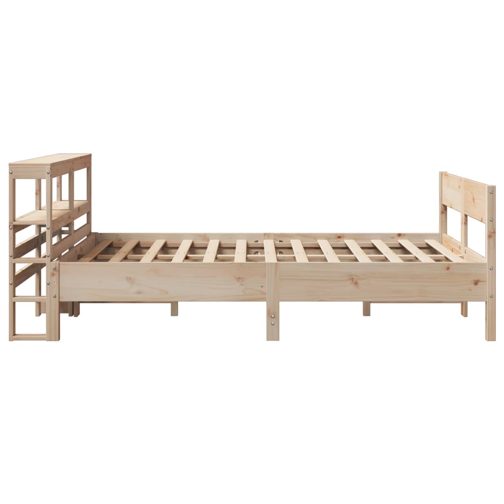 Bed Frame with Headboard 150x200 cm King Size Solid Wood Pine