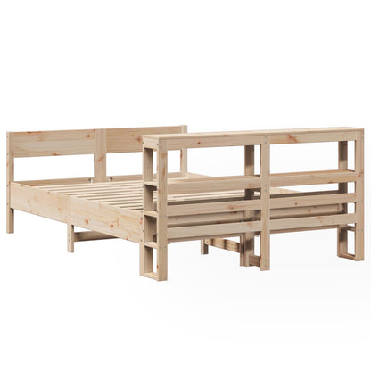 Bed Frame with Headboard 150x200 cm King Size Solid Wood Pine