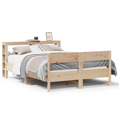 Bed Frame with Headboard 150x200 cm King Size Solid Wood Pine