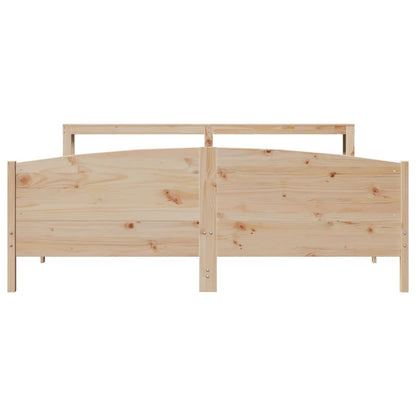 Bed Frame without Mattress 200x200 cm Solid Wood Pine