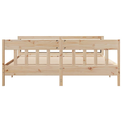 Bed Frame without Mattress 200x200 cm Solid Wood Pine