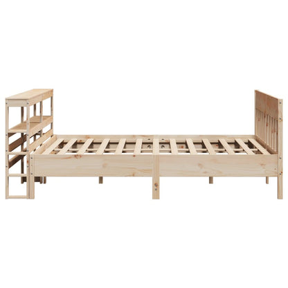 Bed Frame without Mattress 200x200 cm Solid Wood Pine