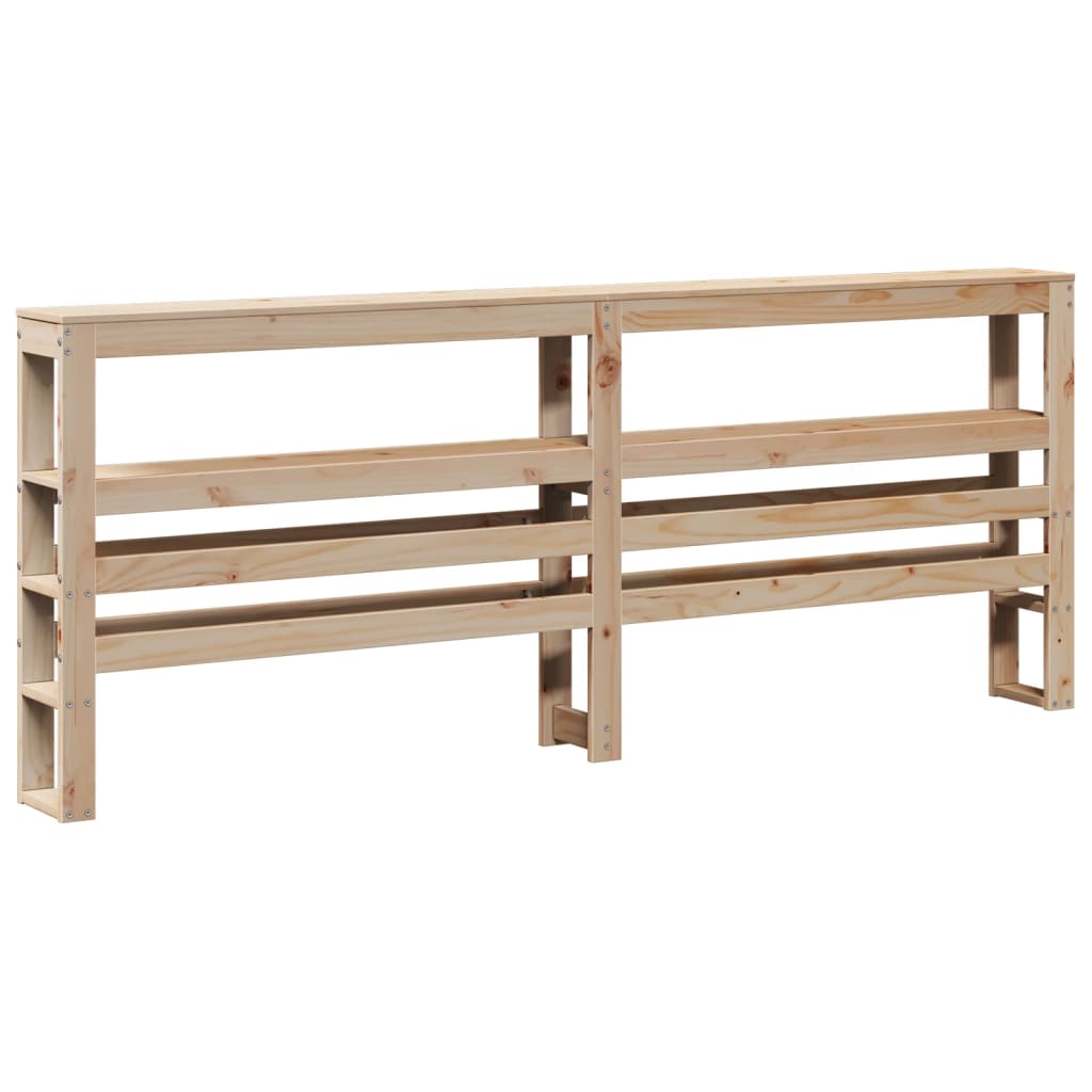 Bed Frame with Headboard 200x200 cm Solid Wood Pine