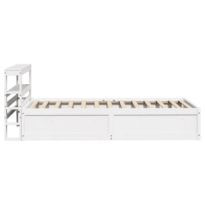 Bed Frame with Headboard White 90x190 cm Single Solid Wood Pine