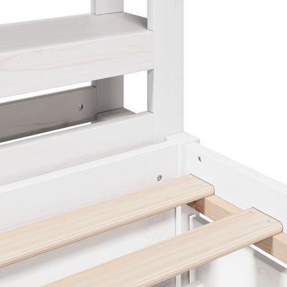 Bed Frame without Mattress White 100x200 cm Solid Wood Pine