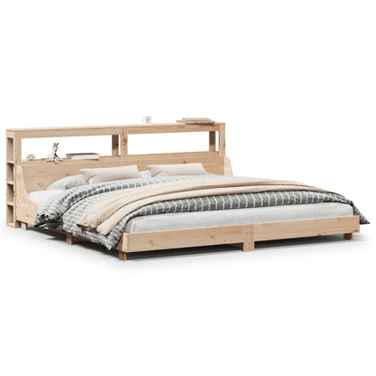 Bed Frame without Mattress 200x200 cm Solid Wood Pine