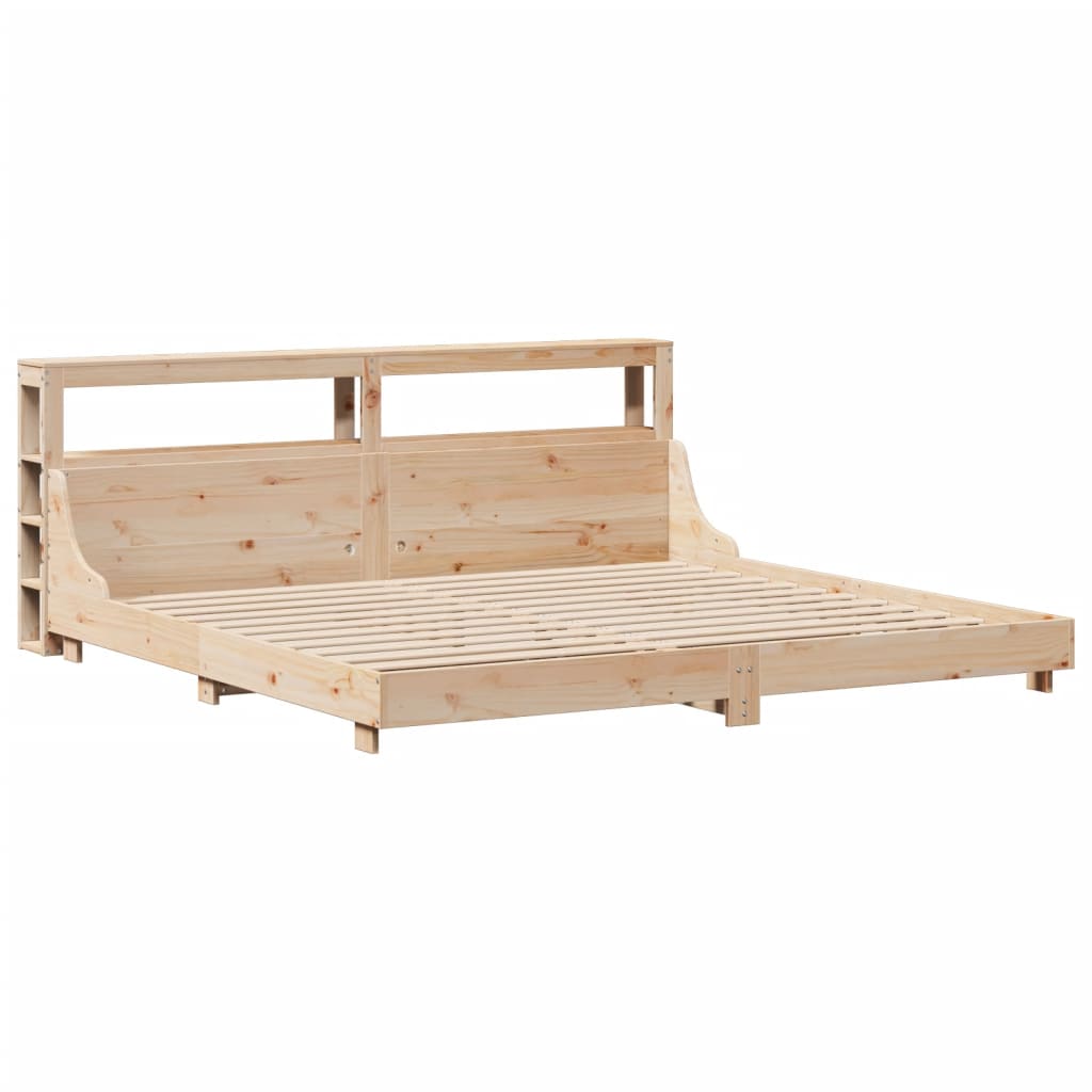 Bed Frame without Mattress 200x200 cm Solid Wood Pine