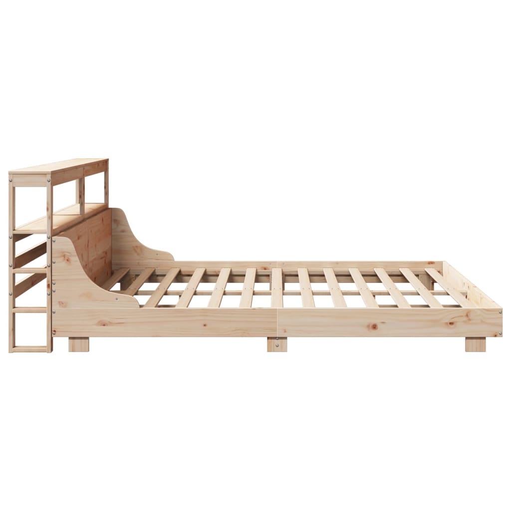 Bed Frame without Mattress 200x200 cm Solid Wood Pine