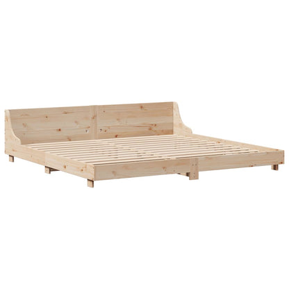 Bed Frame without Mattress 200x200 cm Solid Wood Pine