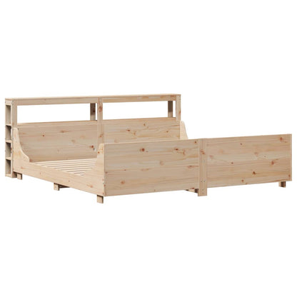 Bed Frame without Mattress 200x200 cm Solid Wood Pine