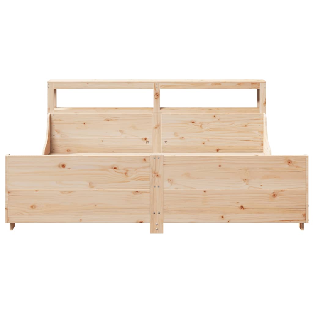 Bed Frame without Mattress 200x200 cm Solid Wood Pine