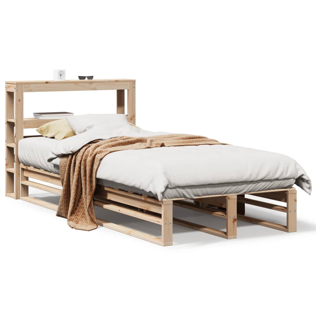 Bed Frame without Mattress 100x200 cm Solid Wood Pine