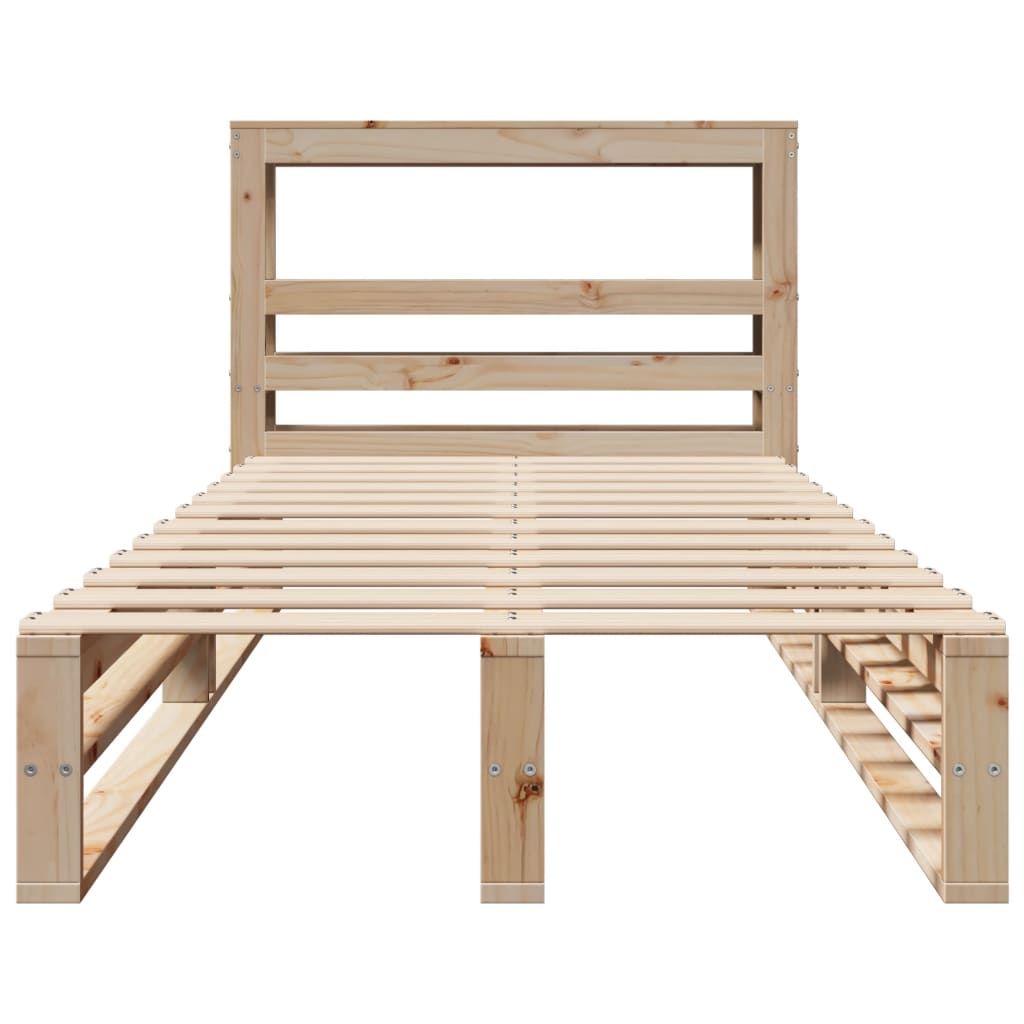 Bed Frame without Mattress 100x200 cm Solid Wood Pine