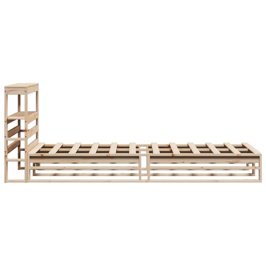 Bed Frame without Mattress 100x200 cm Solid Wood Pine