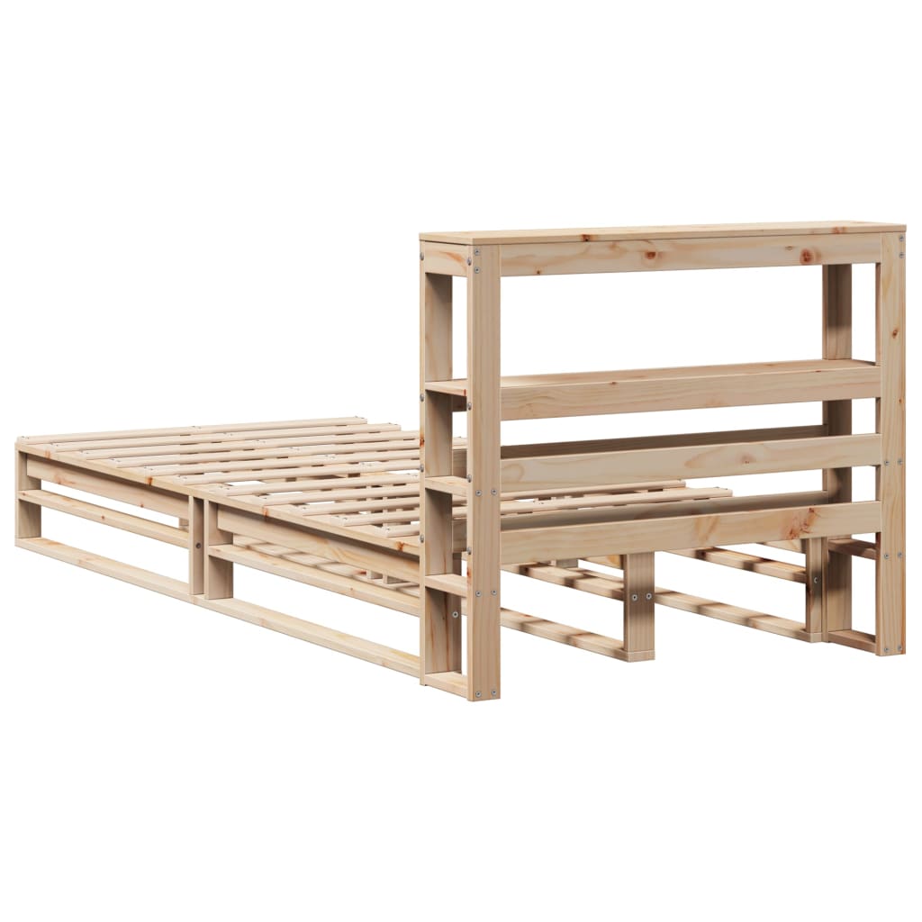 Bed Frame without Mattress 100x200 cm Solid Wood Pine