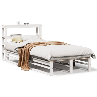 Bed Frame without Mattress White 100x200 cm Solid Wood Pine