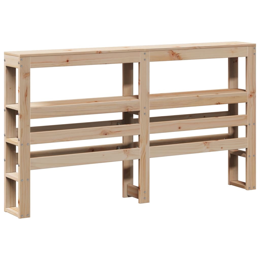 Bed Frame with Headboard 140x200 cm Solid Wood Pine