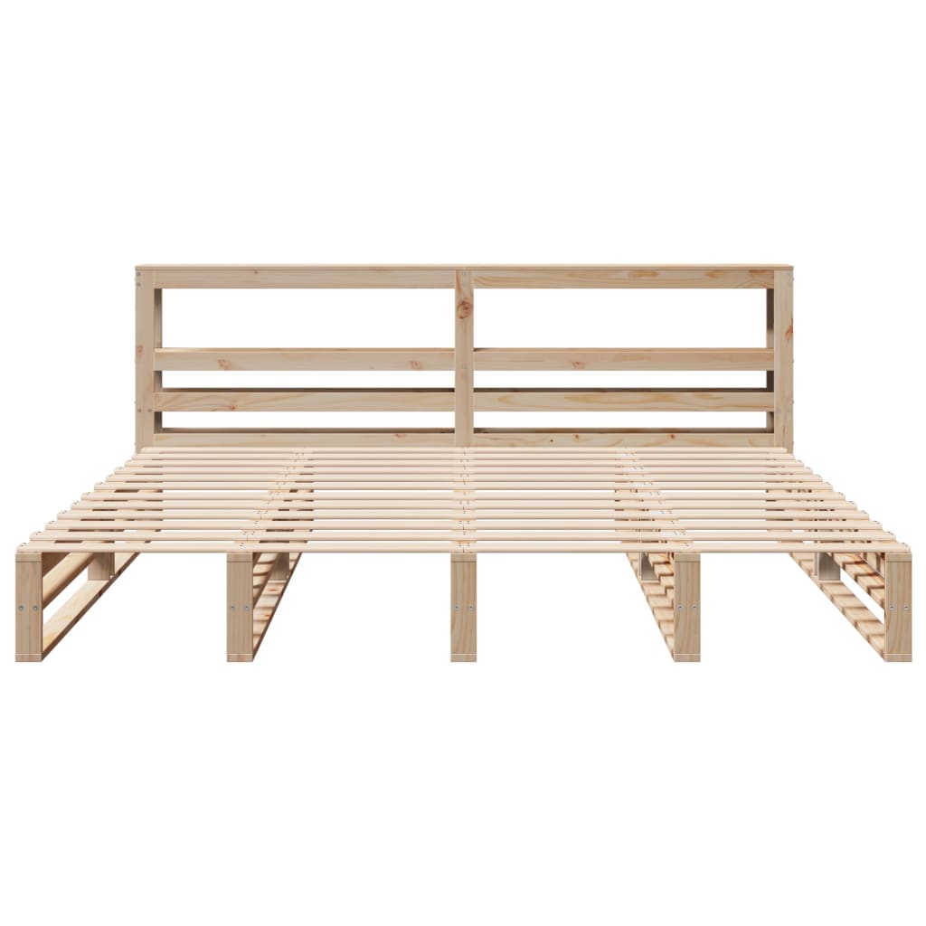 Bed Frame without Mattress 180x200 cm Super King Solid Wood Pine