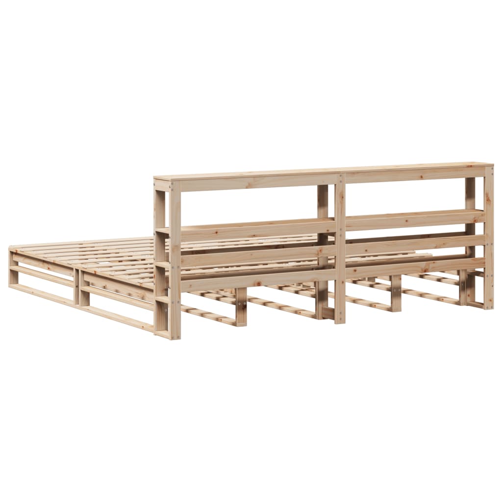 Bed Frame without Mattress 180x200 cm Super King Solid Wood Pine